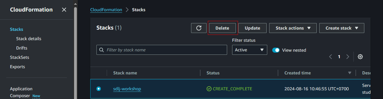 Delete CloudFormation