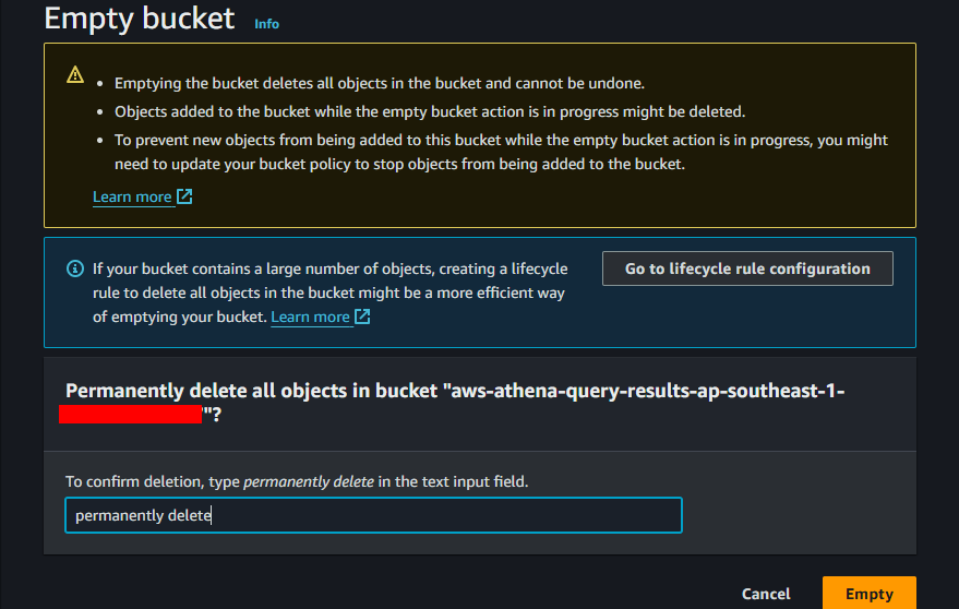 Delete S3 Buckets